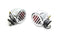 Wyatt Gatling Chrome Shielded Bullet Marker Lamp Set with Red lens - 33-0753