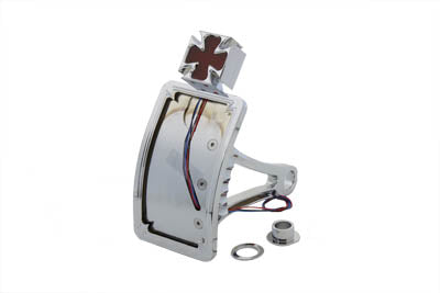 Wyatt Gatling Chrome Billet Tail Lamp Kit Vertical Curved Type - 33-0764