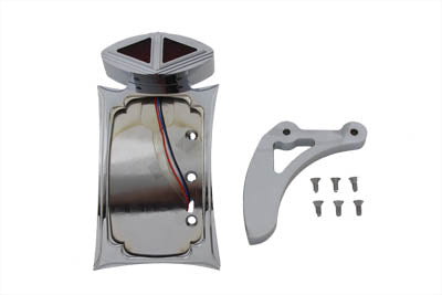 V-Twin Chrome Curved Tail Lamp Kit Spike Type - 33-0795