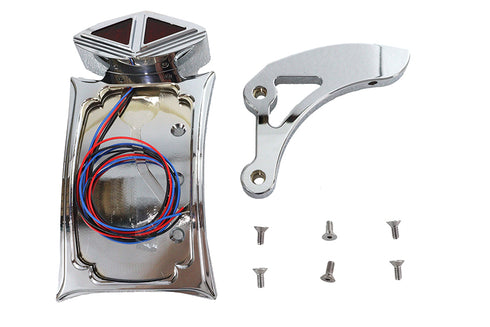 V-Twin Chrome Curved Tail Lamp Kit Spike Type - 33-0795