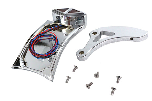V-Twin Chrome Curved Tail Lamp Kit Spike Type - 33-0795