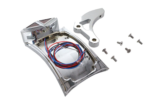 V-Twin Chrome Curved Tail Lamp Kit Spike Type - 33-0795