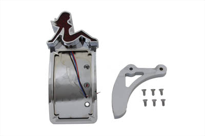 V-Twin Chrome Curved Tail Lamp Kit Lady Type - 33-0809