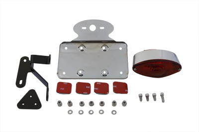 V-Twin Chrome Cateye Tail Lamp Kit Horizontal Mount - 33-0852