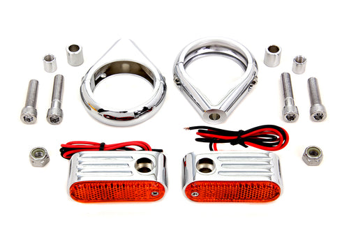 Wyatt Gatling Turn Signal Kit Front with 49mm Fork Clamps - 33-0904