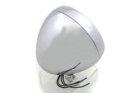Wyatt Gatling 6 inch Round Headlamp Steel Chrome - 33-0962
