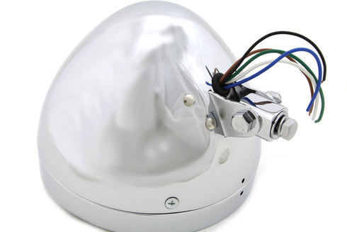 Wyatt Gatling 6-1/2 inch Round Headlamp Steel Chrome - 33-0963