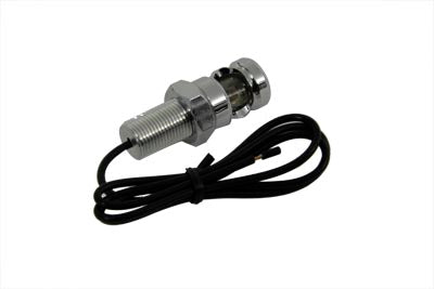 Wyatt Gatling Chrome Mini License Light Grooved Style - 33-0978