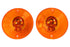 Wyatt Gatling Turn Signal Lens Set with Skull Amber - 33-0979