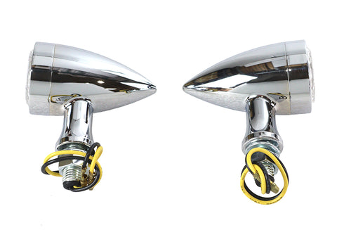 Wyatt Gatling LED Bullet Marker Lamp Set Chrome - 33-1003
