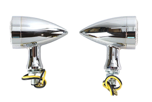 Wyatt Gatling LED Bullet Marker Lamp Set Chrome - 33-1003
