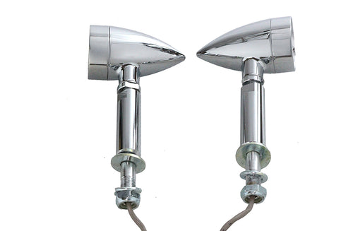 Wyatt Gatling Turn Signal Set Bullet Red with Long Stud - 33-1073