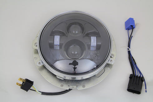 Wyatt Gatling 7 inch LED Headlamp Assembly Gloss Black - 33-1107