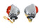 Wyatt Gatling Chrome Turn Signal Set Bullet with Amber Lens - 33-1124