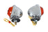 Wyatt Gatling Chrome Turn Signal Set Bullet with Amber Lens - 33-1124