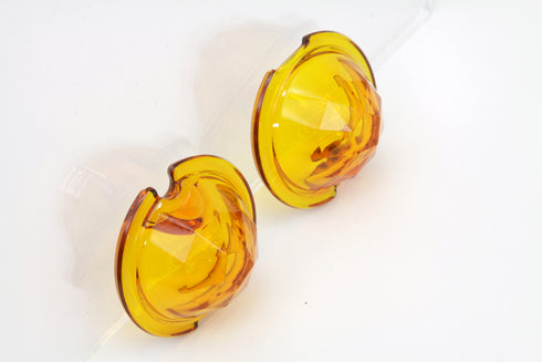 Wyatt Gatling Tail Lamp Lens Set Faceted Amber - 33-1139