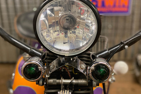 Wyatt Gatling Tail Lamp Lens Set Faceted Green - 33-1141