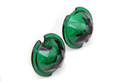 Wyatt Gatling Tail Lamp Lens Set Faceted Green - 33-1141