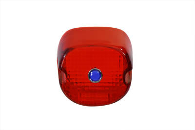 Wyatt Gatling Tail Lamp Lens Laydown Style Red with Blue Dot - 33-1153