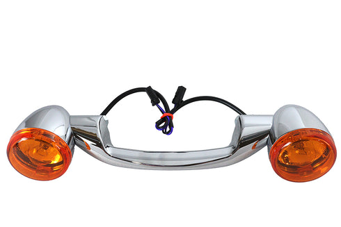 Wyatt Gatling Chrome Revox Turn Signal Bar with Lamps - 33-1175