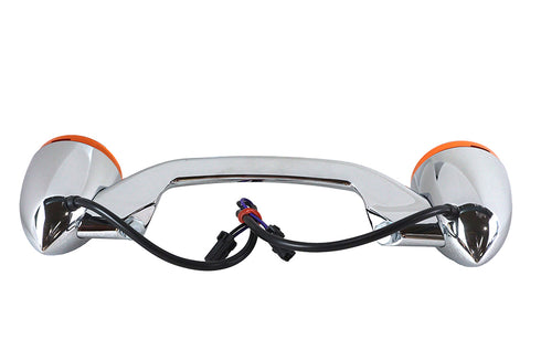 Wyatt Gatling Chrome Revox Turn Signal Bar with Lamps - 33-1175