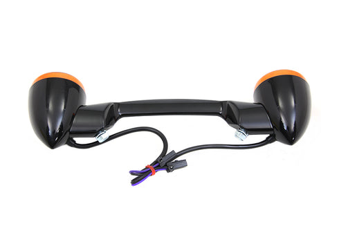 Wyatt Gatling Black Revox Turn Signal Bar with Lamps - 33-1176