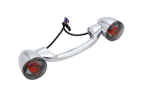 Wyatt Gatling Chrome Steel Revox Turn Signal Bar with Lamps - 33-1177