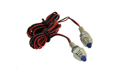 Wyatt Gatling License Plate Frame Mounting Bolt Set with Blue LEDS - 33-1256