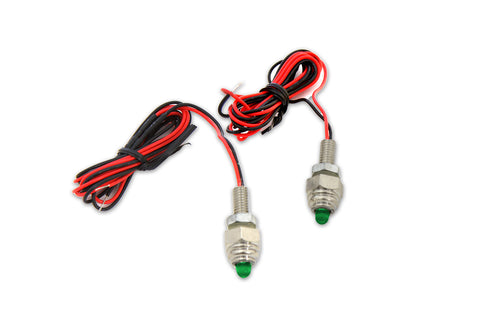 Wyatt Gatling License Plate Frame Mounting Bolt Set with Green LEDS - 33-1257