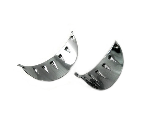 Wyatt Gatling Chrome 4-1/2 inch Glide Spotlamp Visor Set - 33-1316