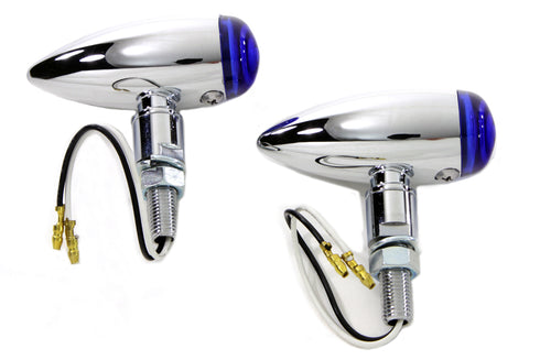 Wyatt Gatling Mini LED Bullet Blue Lens Marker Lamp Set - 33-1328