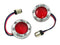 Wyatt Gatling Chrome LED Turn Signal Bezel with Red Lens - 33-1337