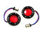 Wyatt Gatling Black LED Turn Signal Bezel with Red Lens - 33-1339