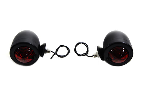 Wyatt Gatling Black Bullet Marker Lamp Red Single Filament - 33-1414