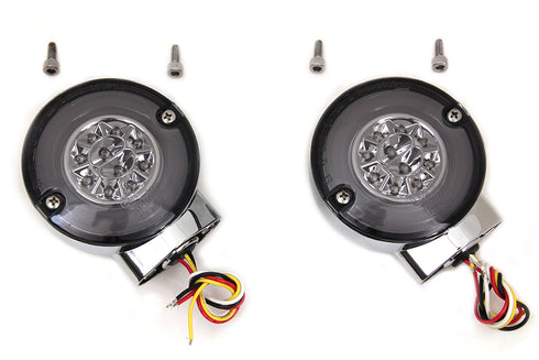 Wyatt Gatling Chrome LED Turn Signal Combo Assembly Set - 33-1440