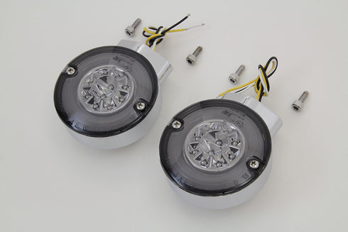 Wyatt Gatling Chrome LED Turn Signal Set Front - 33-1441