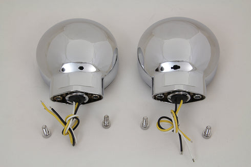 Wyatt Gatling Chrome LED Turn Signal Set Front - 33-1441