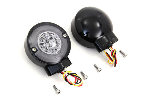 Wyatt Gatling Black LED Turn Signal Combo Assembly Set - 33-1444