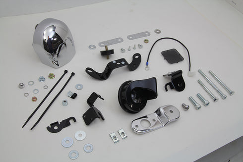 Wyatt Gatling Softail and XL Chrome Horn Kit - 33-1468