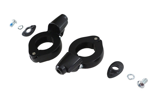 Wyatt Gatling Black Turn Signal Relocation Kit 39mm Forks - 33-1497