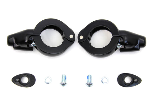 Wyatt Gatling Black Turn Signal Relocation Kit 41mm Forks - 33-1499