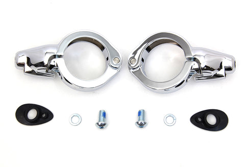 Wyatt Gatling Chrome Turn Signal Relocation Kit 49mm Forks - 33-1500