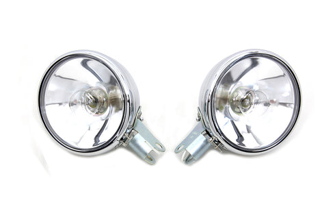 Wyatt Gatling Replica Chrome Guide Spotlamp Set 6 Volt - 33-1520