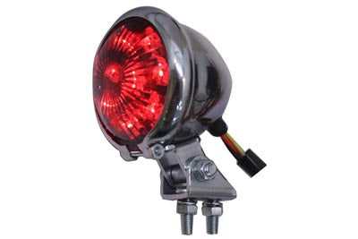 Wyatt Gatling Round LED Tail Lamp with Red Lens - 33-1526