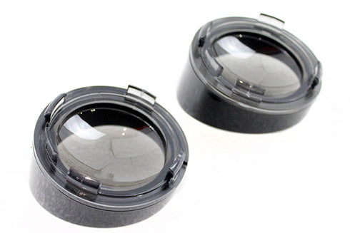 V-Twin Deuce Style Turn Signal Visor Set Smoke - 33-1569