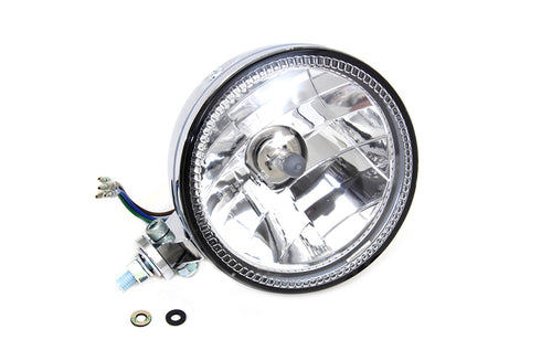 Wyatt Gatling 5-3/4 inch H4 Headlamp Unit Chrome - 33-1616