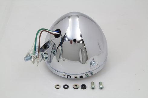 Wyatt Gatling 5-3/4 inch H4 Headlamp Unit Chrome - 33-1617