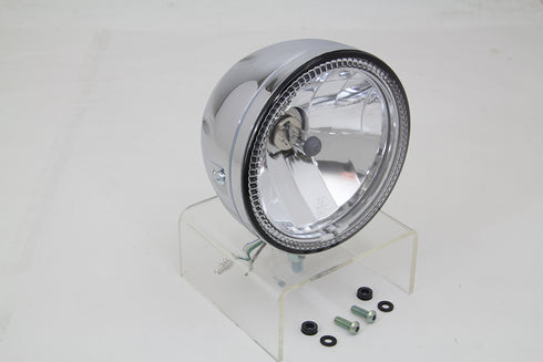 Wyatt Gatling 5-3/4 inch H4 Headlamp Unit Chrome - 33-1617