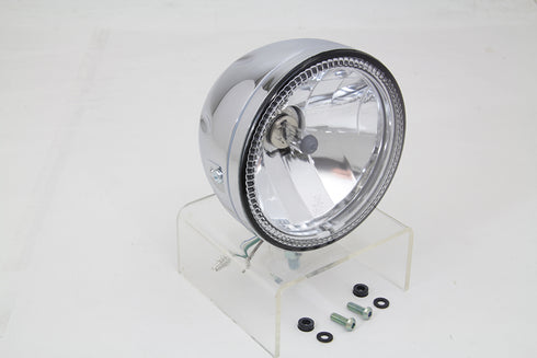 Wyatt Gatling 5-3/4 inch H4 Headlamp Unit Chrome - 33-1617