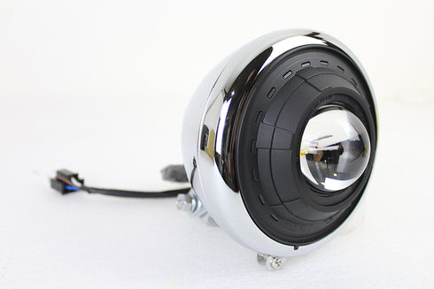 Wyatt Gatling 5-1/2 inch Fish Eye Headlamp Chrome - 33-1622